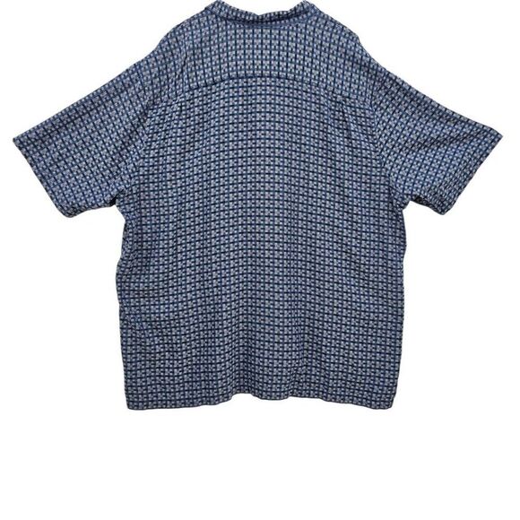 Tommy Bahama Mens 4XT Silk Blend Blue Purple Basketweave Button Up Shirt - Picture 3 of 10